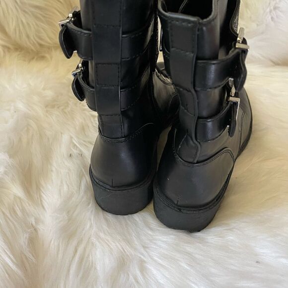 Circus by Sam Edelman Dorothy black combat boots with glittery straps size 10M - Picture 3 of 12